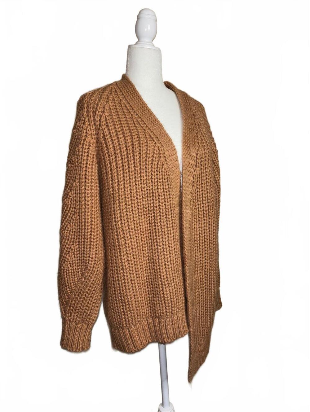 Zara orange Knitted Long Sleeve Cardigan